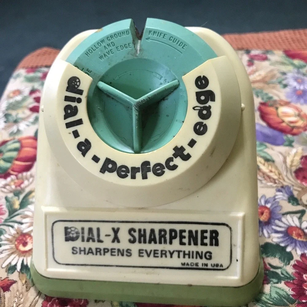 Vintage Dial-X SHARPENER dial a perfect edge - Sharpens Everything